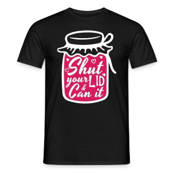 Canning Shut Your Lid & Can It Homesteader Canner - Men's T-Shirt - black - Front - AI Model Male 178 light (178cm)