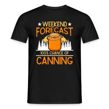 Prévisions du week-end de mise en conserve 100% Chance Homesteader - T-shirt homme - noir - Devant - AI Model Male 178 light (178cm)