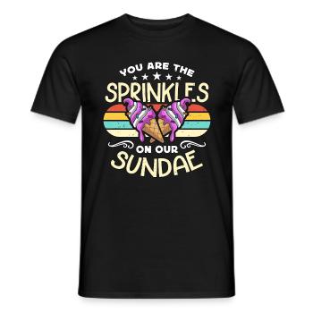 Crème glacée vous êtes les sprinkles rétro glace sucrée - T-shirt homme - noir - Devant - AI Model Male 178 light (178cm)
