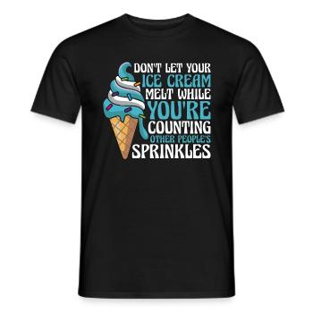 Crème glacée Ne laissez pas votre crème glacée fondre mollement - T-shirt homme - noir - Devant - AI Model Male 178 light (178cm)