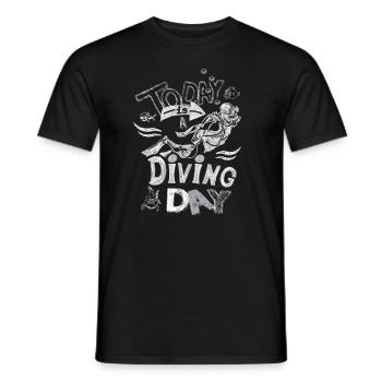 Heute ist ein Tauchtag Day Kreide Geschenk - Männer T-Shirt - Schwarz - Vorne - AI Model Male 178 light (178cm)