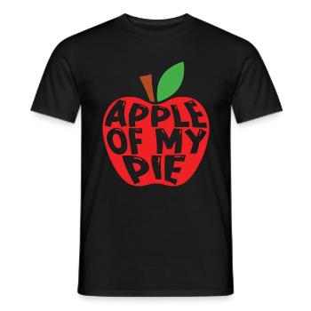 Apple Pie Apple Of My Pie Cooking Fruit Pastries - Men's T-Shirt - black - Front - AI Model Male 178 light (178cm)