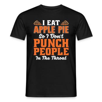 Apple Pie I Eat Apple Pie So I Don't Pastries - Männer T-Shirt - Schwarz - Vorne - AI Model Male 178 light (178cm)