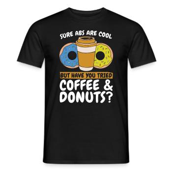 Coffee & Doughnuts Sure Abs Are Cool Coffee Bean - Männer T-Shirt - Schwarz - Vorne - AI Model Male 178 light (178cm)