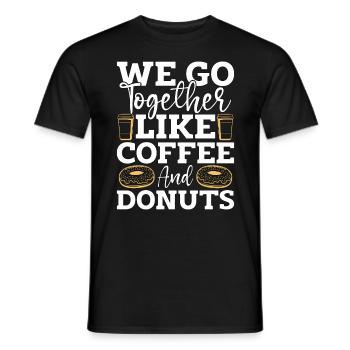 Café et beignets Nous allons ensemble comme le petit déjeuner - T-shirt homme - noir - Devant - AI Model Male 178 light (178cm)