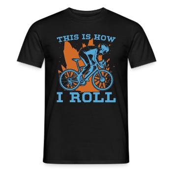 Vélo C’est comme ça que je roule Vélo de montagne Cycliste - T-shirt homme - noir - Devant - AI Model Male 178 light (178cm)