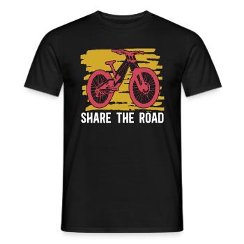 Bicycle Share The Road Biker Mountain Bike Cyclist - Männer T-Shirt - Schwarz - Vorne - AI Model Male 178 light (178cm)