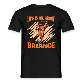 Bicycle Life Is All About Balance Biker Cyclist - Men's T-Shirt - black - Front - AI Model Male 178 light (178cm)