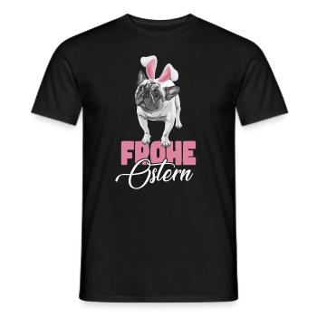 Frohe Ostern French Bulldog - Männer T-Shirt - Schwarz - Vorne - AI Model Male 178 light (178cm)