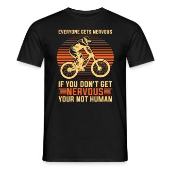BMX Racing Everyone Gets Nervous Cycling BMX Rider - Männer T-Shirt - Schwarz - Vorne - AI Model Male 178 light (178cm)