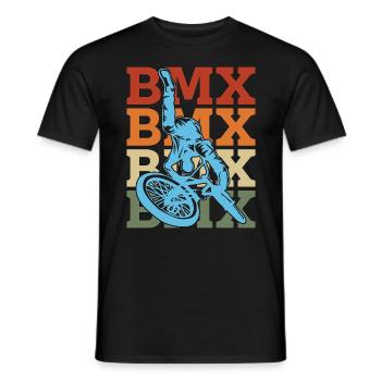 BMX Racing BMX Retro Bicyclette Cycliste - T-shirt homme - noir - Devant - AI Model Male 178 light (178cm)