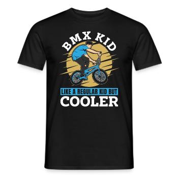 BMX Racing BMX Kid Like A Regular Kid Bicyclette - Männer T-Shirt - Schwarz - Vorne - AI Model Male 178 light (178cm)
