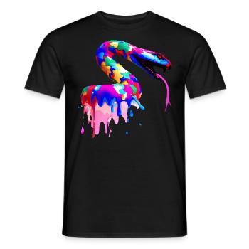 Gradients in the queue - Men's T-Shirt - black - Front - AI Model Male 178 light (178cm)