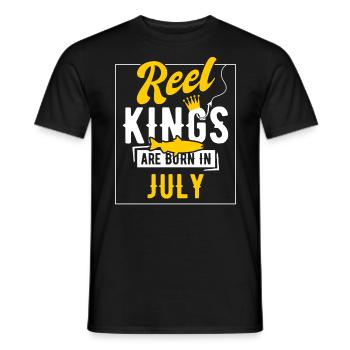 Les rois de l’anniversaire de la pêche sont nés en juillet - T-shirt homme - noir - Devant - AI Model Male 178 light (178cm)