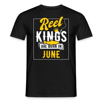 Les rois de l’anniversaire de la pêche sont nés en juin - T-shirt homme - noir - Devant - AI Model Male 178 light (178cm)