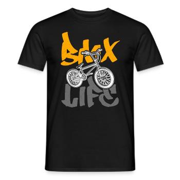 BMX Racing BMX Life Bicyclette Cycliste Bike Racing - T-shirt homme - noir - Devant - AI Model Male 178 light (178cm)