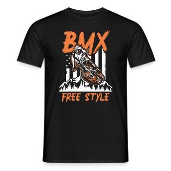 BMX Racing BMX Free Style Loves Bicyclette Cyclist - Männer T-Shirt - Schwarz - Vorne - AI Model Male 178 light (178cm)