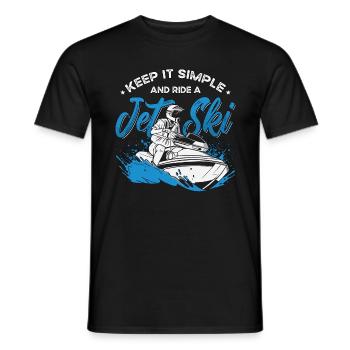 Jet Skiing Keep It Simple And Watercraft Jet Skier - Men's T-Shirt - black - Front - AI Model Male 178 light (178cm)