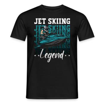 Jet Skiing Legend Water Sports Throttle Jet Skis - Men's T-Shirt - black - Front - AI Model Male 178 light (178cm)