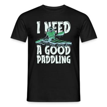 Kayak J’ai besoin d’un bon paddle Amateur de kayak à rames - T-shirt homme - noir - Devant - AI Model Male 178 light (178cm)