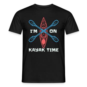 Kayak Je suis sur Kayak Temps Canoë Kayak Lover - T-shirt homme - noir - Devant - AI Model Male 178 light (178cm)