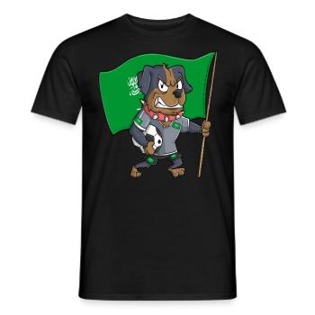 Arabie saoudite Fan Dog - T-shirt homme - noir - Devant - AI Model Male 178 light (178cm)
