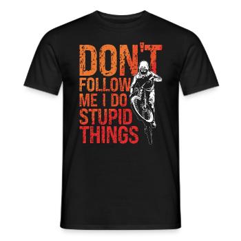 VTT Ne me suivez pas, je fais Cycliste de course - T-shirt homme - noir - Devant - AI Model Male 178 light (178cm)