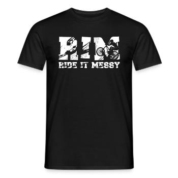 VTT RIM Ride It Mess Sports de montagne - T-shirt homme - noir - Devant - AI Model Male 178 light (178cm)