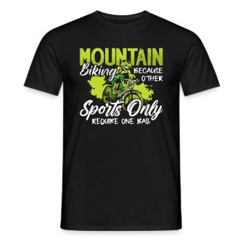 VTT parce que d’autres sports vélo de course - T-shirt homme - noir - Devant - AI Model Male 178 light (178cm)