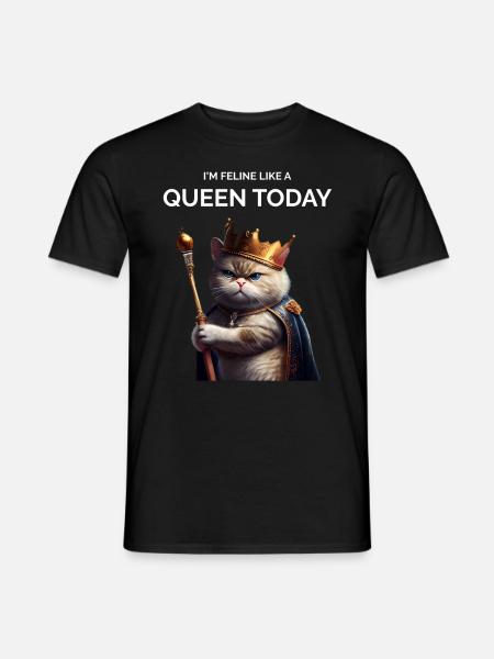 Cat Queen Royal Cat - Men's T-Shirt - black
