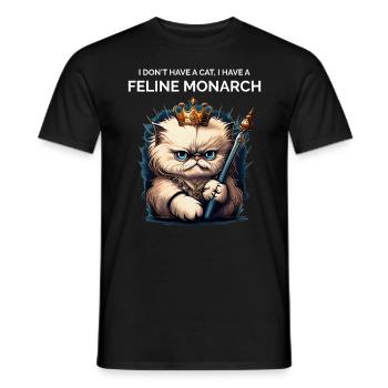Katzendame - Männer T-Shirt - Schwarz - Vorne - AI Model Male 178 light (178cm)