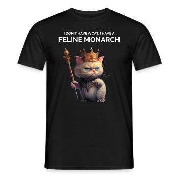 Lustige Katze sagt verrückte Katzendame - Männer T-Shirt - Schwarz - Vorne - AI Model Male 178 light (178cm)