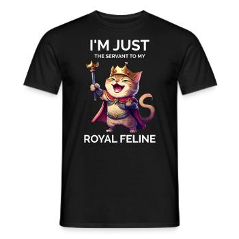 Lustiger Spruch stolzer Katzenbesitzer - Männer T-Shirt - Schwarz - Vorne - AI Model Male 178 light (178cm)