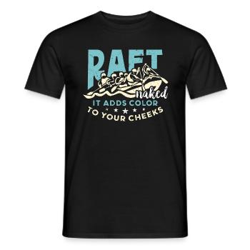 Rafting Raft nu Il ajoute de la couleur Kayak Boating - T-shirt homme - noir - Devant - AI Model Male 178 light (178cm)