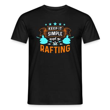 Rafting Keep It Simple And Go Sports nautiques Navigation de plaisance - T-shirt homme - noir - Devant - AI Model Male 178 light (178cm)