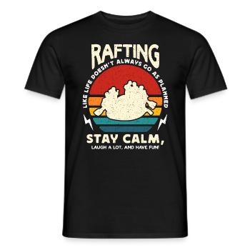 Rafting comme la vie ne va pas toujours en rafting - T-shirt homme - noir - Devant - AI Model Male 178 light (178cm)