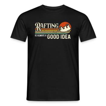 Le rafting est toujours un bon radeau de sports nautiques rétro - T-shirt homme - noir - Devant - AI Model Male 178 light (178cm)
