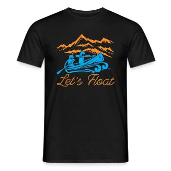 Rafting Let’s Float Boating Paddle Sports nautiques - T-shirt homme - noir - Devant - AI Model Male 178 light (178cm)
