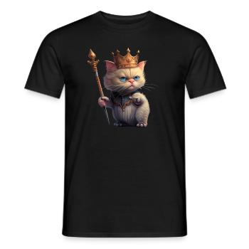 Drôle de chat royal - T-shirt homme - noir - Devant - AI Model Male 178 light (178cm)