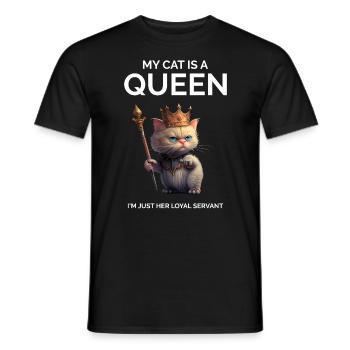Drôle de chat disant Crazy Cat Lady - T-shirt homme - noir - Devant - AI Model Male 178 light (178cm)