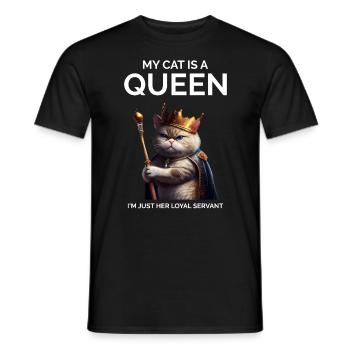 Propriétaire de chat drôle Dire maman chat - T-shirt homme - noir - Devant - AI Model Male 178 light (178cm)
