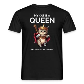 Stolze Katzenbesitzerin Katzenmutter - Männer T-Shirt - Schwarz - Vorne - AI Model Male 178 light (178cm)