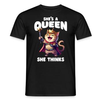 Lustiger Spruch stolzer Katzenbesitzer - Männer T-Shirt - Schwarz - Vorne - AI Model Male 178 light (178cm)