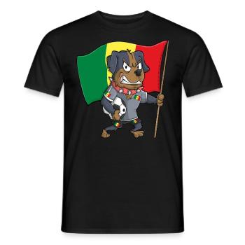 Senegal Fan Dog - Men's T-Shirt - black - Front - AI Model Male 178 light (178cm)