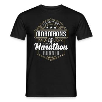 Semi-marathon Je ne fais pas de marathons Je fais de la course - T-shirt homme - noir - Devant - AI Model Male 178 light (178cm)