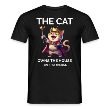 Stolze Katzenbesitzerin Katzenmutter - Männer T-Shirt - Schwarz - Vorne - AI Model Male 178 light (178cm)