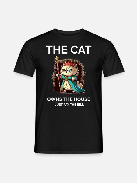 Stolze Katzenmutter - Männer T-Shirt - Schwarz