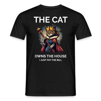 Propriétaire de chat drôle Dire maman chat - T-shirt homme - noir - Devant - AI Model Male 178 light (178cm)