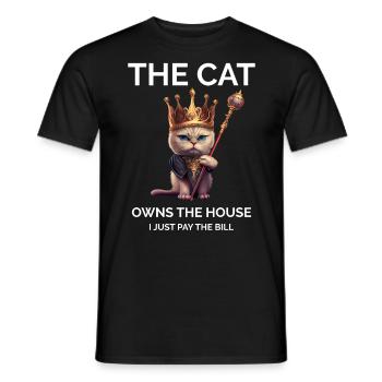 Lustiger Spruch stolzer Katzenbesitzer - Männer T-Shirt - Schwarz - Vorne - AI Model Male 178 light (178cm)