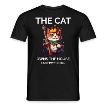 Sarkastische Katze - Männer T-Shirt - Schwarz - Vorne - AI Model Male 178 light (178cm)